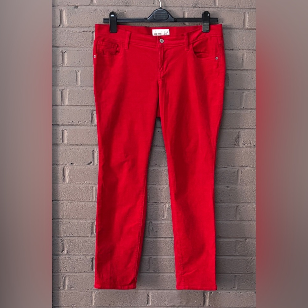 Old Navy  Red Rockstar Cords 14